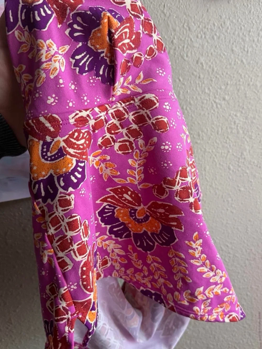 American Eagle Outfitters Purple Floral Halter Swim Top